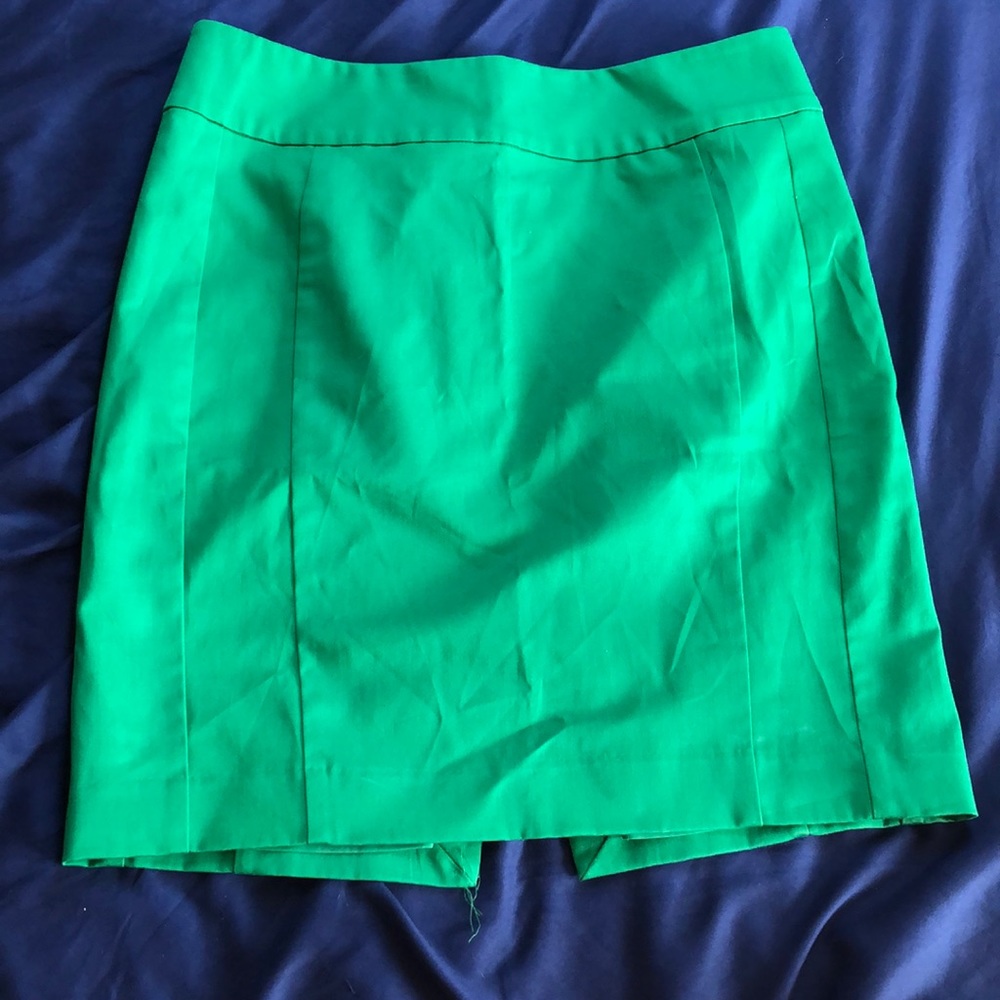 Forest green pencil skirt